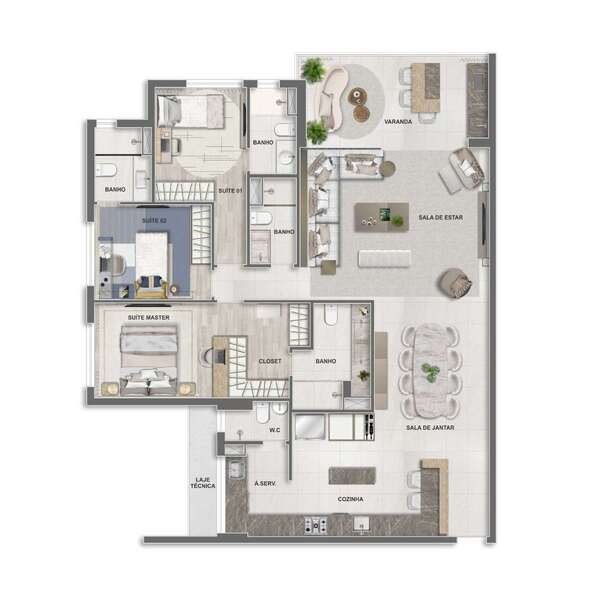 Plantas (4) grand desk